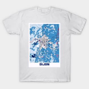 Dijon - France MilkTea City Map T-Shirt